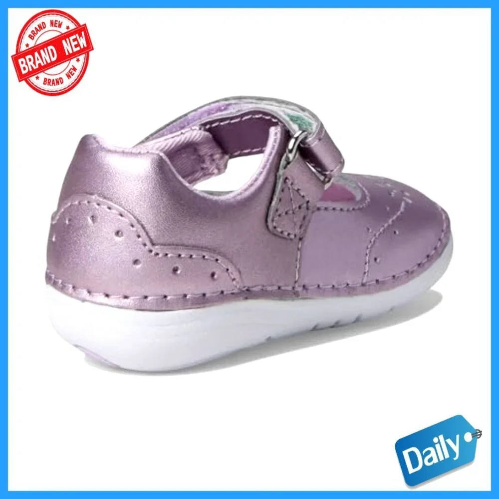 Soft Motion Mary Jane Flats for Baby Girls with Ortholite Memory Foam